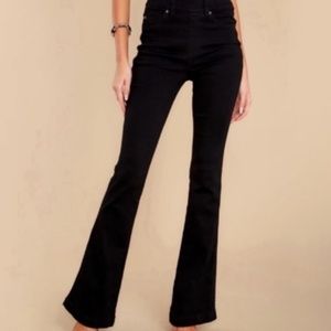 Spanx High-rise Flared Jeans Black XS